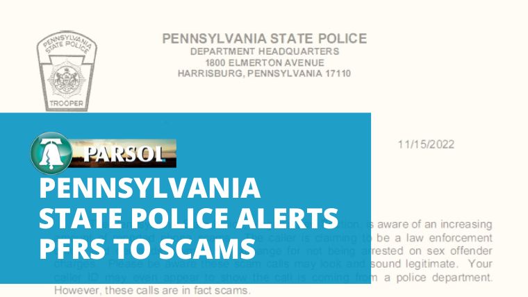 UPDATED: PA State Police issues Scam Warning to Megan’s Law PFRs
