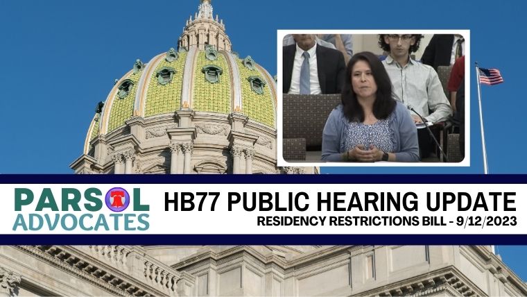 PA House Hearing Experts: Residency Restrictions Don’t Work